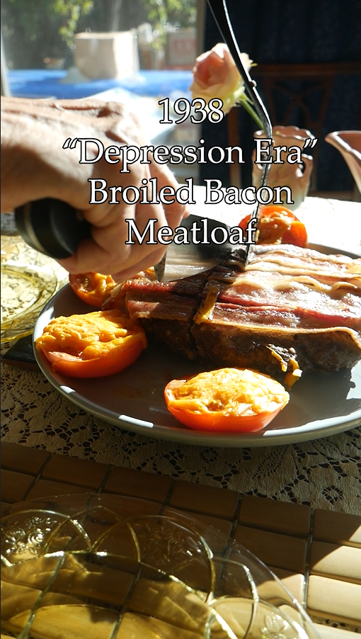 1938 Depression Era Broiled Bacon Meatloaf